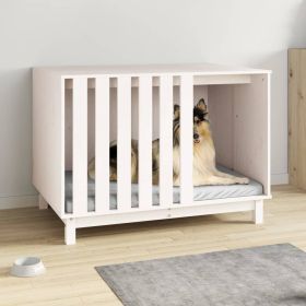Dog House White Solid pine wood Medium Durable Dog House