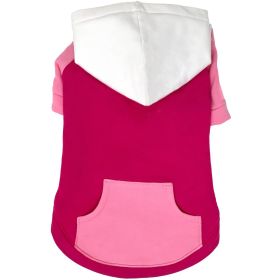 Color-Block Hoodie (Color: Pink on Pink, size: 2X-Large)