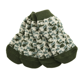 Non-Skid Dog Socks (Color: Green Camo, size: small)