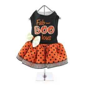 Halloween Dog Harness Dress (Color: Fab-BOO-lous, size: medium)